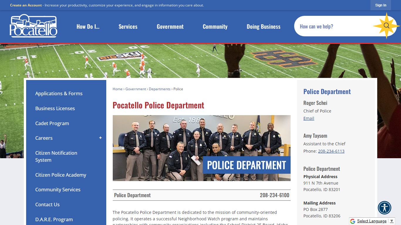 Pocatello Police Department | City of Pocatello