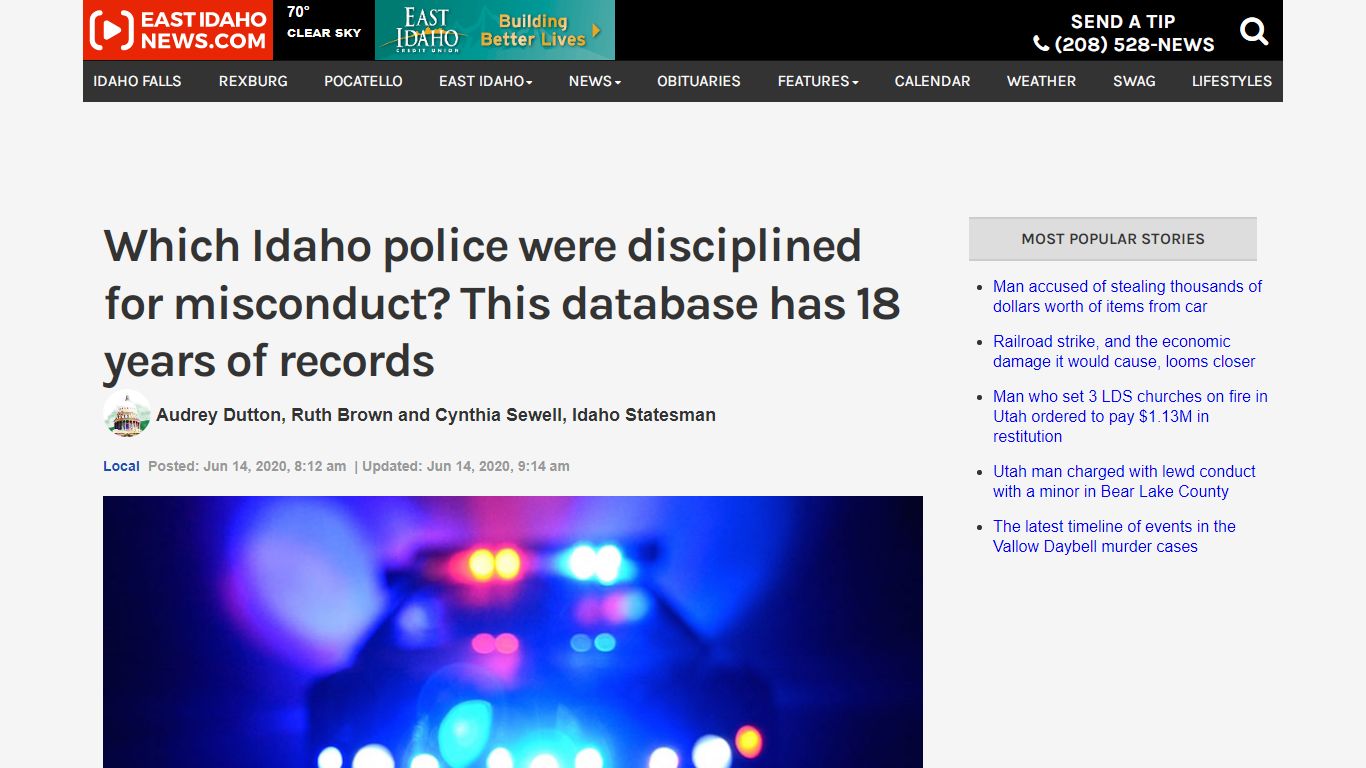 Which Idaho police were disciplined for misconduct? This database has ...